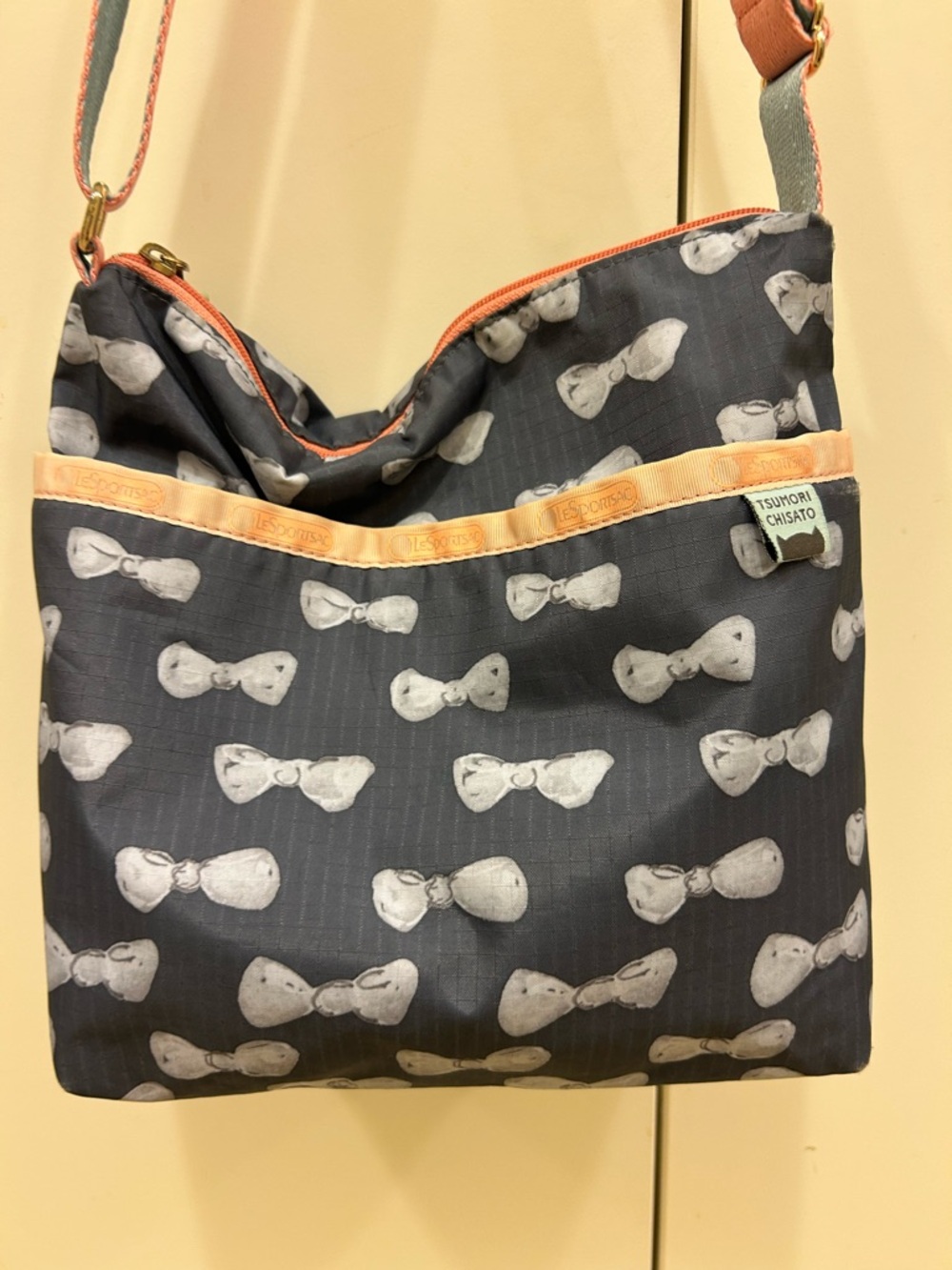 Lesportsac Tsumori Chisato bow Collaboration sling bag message crossbody purse